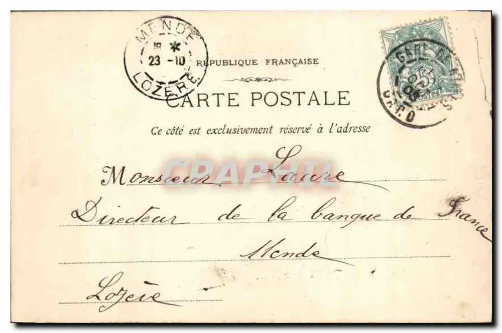 Nîmes - Het Paleis van Justitie — Fototypie E. Lacour — Marseille, n° 357 - Achterkant