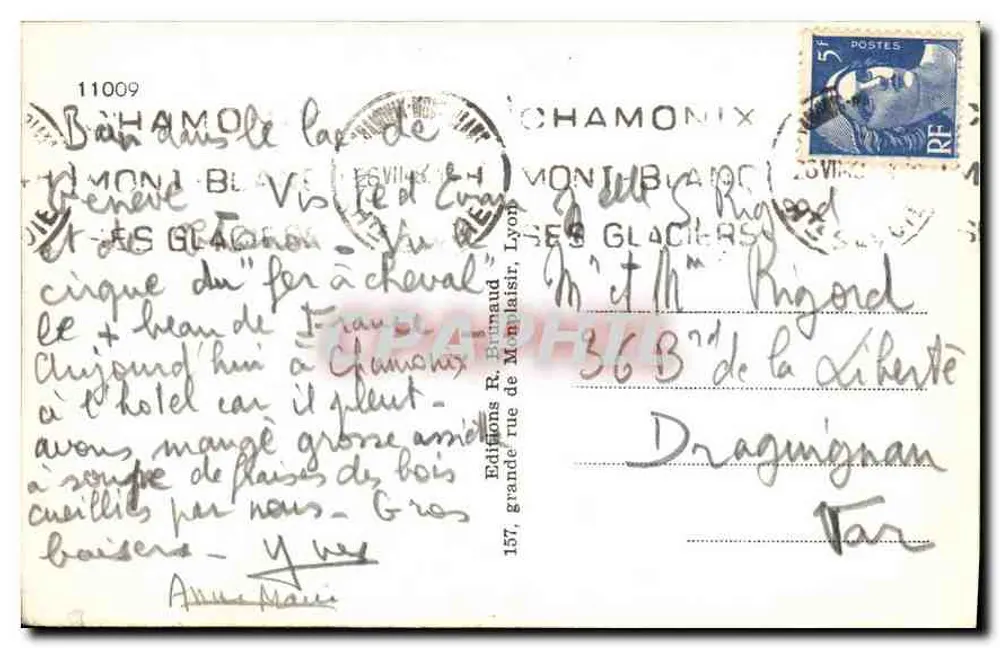 Thonon-les-Bains — Castelo de Ripailla — P.L. n° 34 - Verso