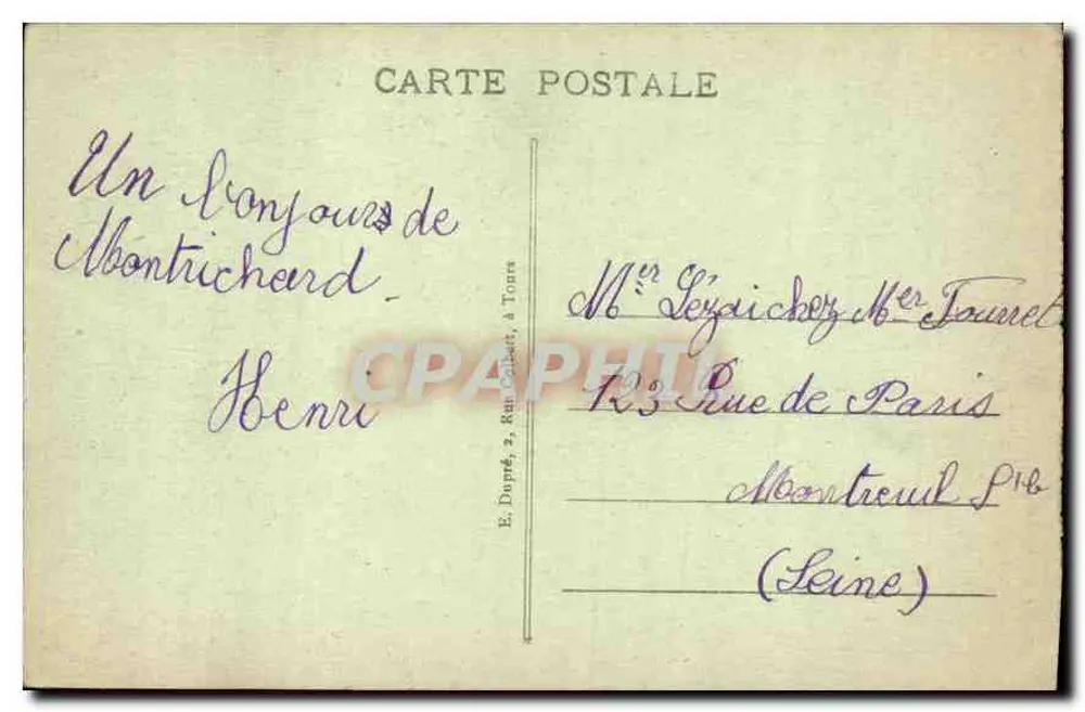 Montrichard (Loir-et-Cher) - Alter Bergfried - Die Verliese - A. P. - Rückseite