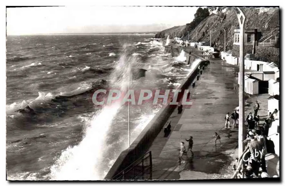 Brechende Wellen am Strand von Granville — Editions Gaby, Nr. 20 - Vorderseite