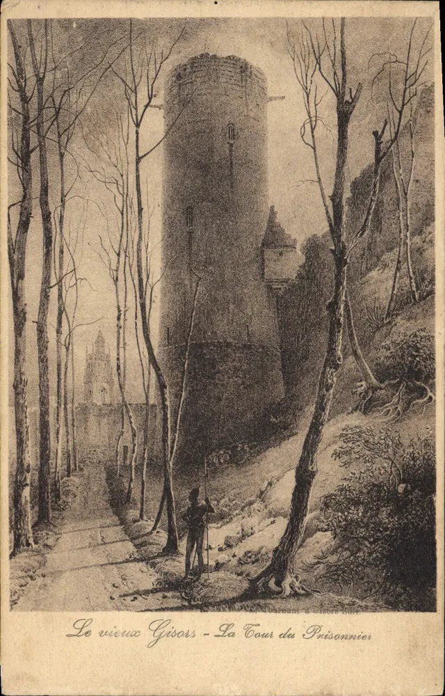 Altes Gisors - Die Gefängnistürme — Kupferstich von D. Daranum & Gisors (Verlag) - Vorderseite