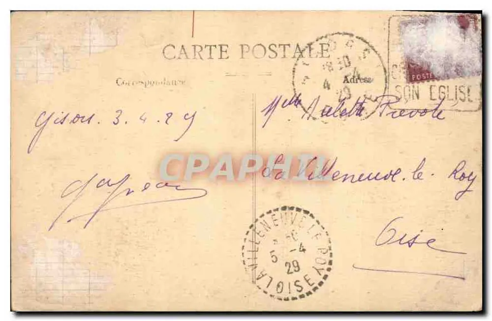 Altes Gisors - Die Gefängnistürme — Kupferstich von D. Daranum & Gisors (Verlag) - Rückseite