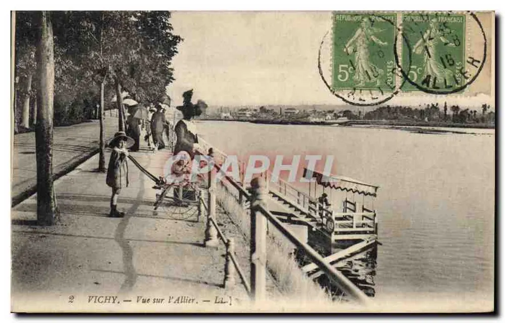 Vichy — Vista sobre o Allier — Léa. - Frente