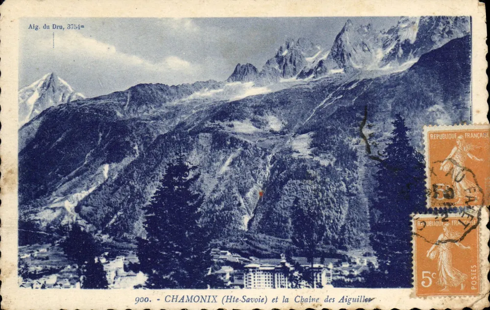 Chamonix (Haute-Savoie) und die Aiguilles — Verlag Fournas, Nr. 900 - Vorderseite