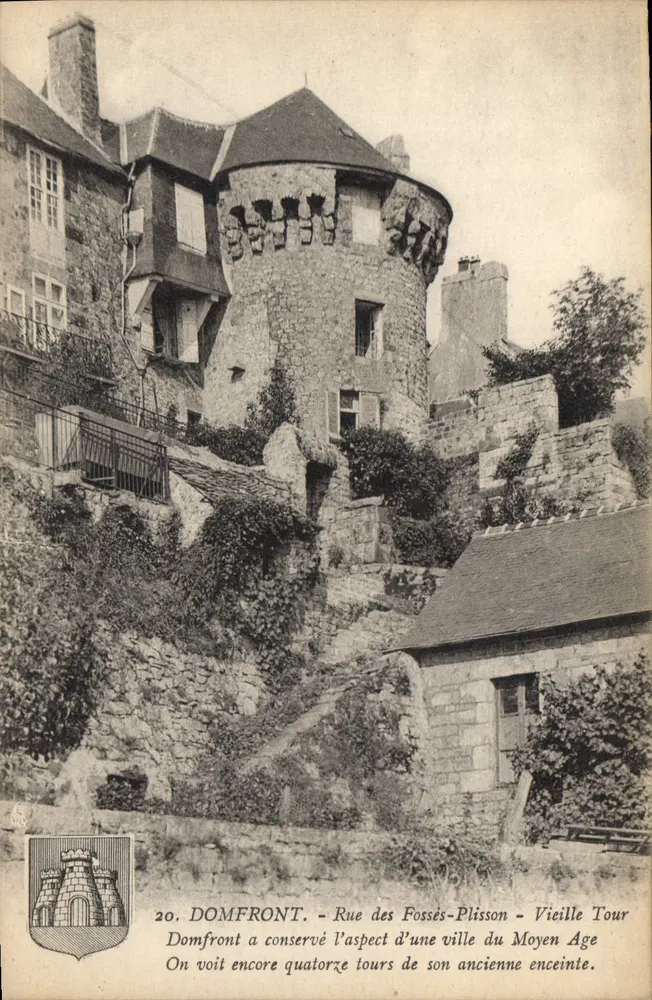 Domfront — Rue des Fossés-Plisson — Alte Turm - Vorderseite