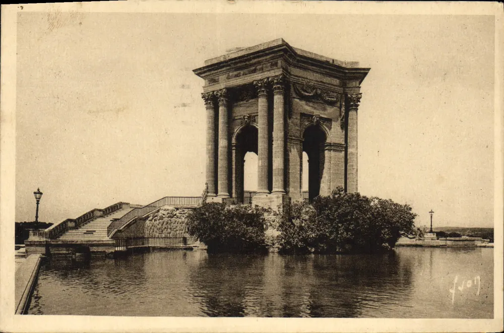 Jardin du Peyrou — Die Wasseruhr — Les Éditions d'Art Yvon, Montpellier - Vorderseite