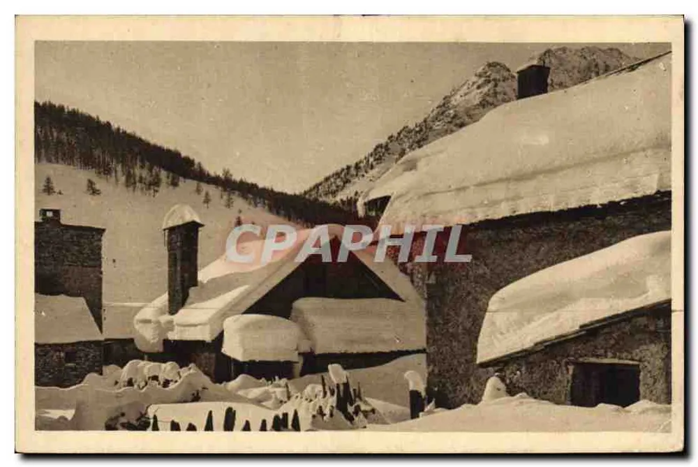 Mont-Genèvre (1860 m.) — zimą, 10 km od Briançon — wydawca Vve François Batail - Awers