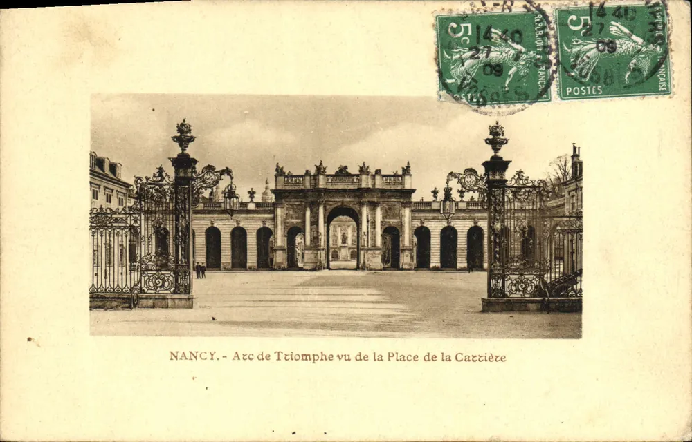 NANCY - Arco do Triunfo visto da Praça da Carrière - Frente