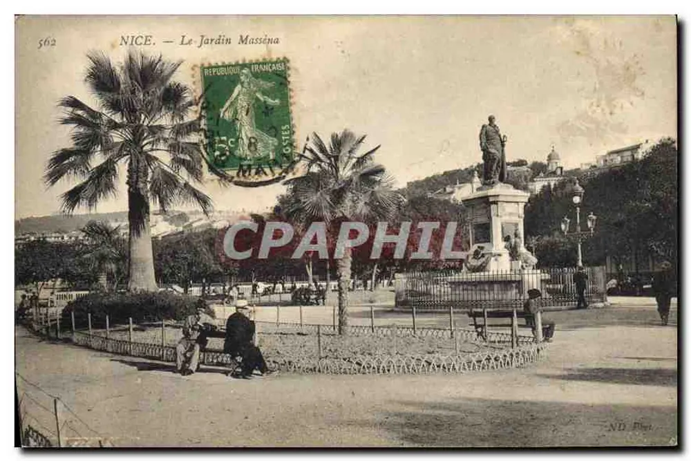 Nice — O Jardim Masséna — N.D. Bluet, n° 562 - Frente