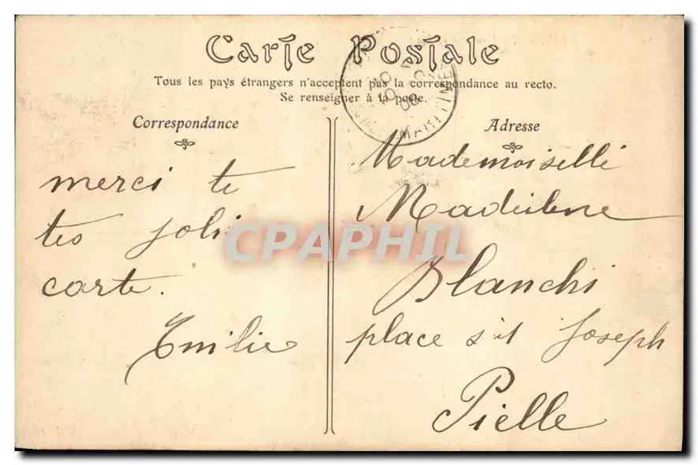 Nice — O Jardim Masséna — N.D. Bluet, n° 562 - Verso