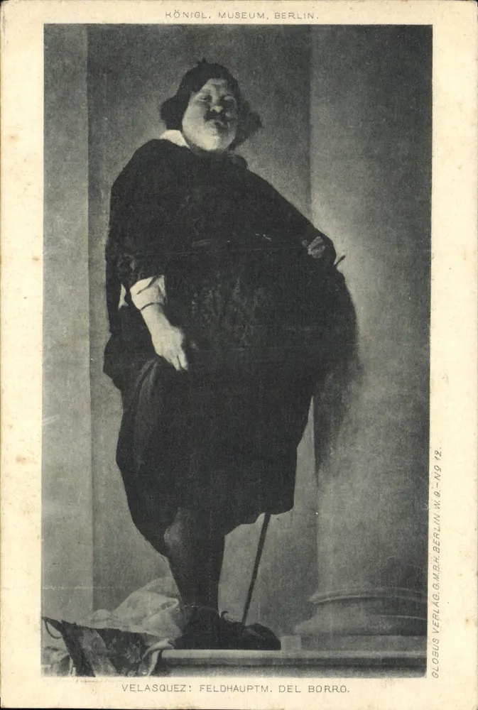 Porträt von Diego Velázquez — Feldhauptmann Del Borro — GLOBUS Verlag, Berlin, Nr. 12 - Vorderseite