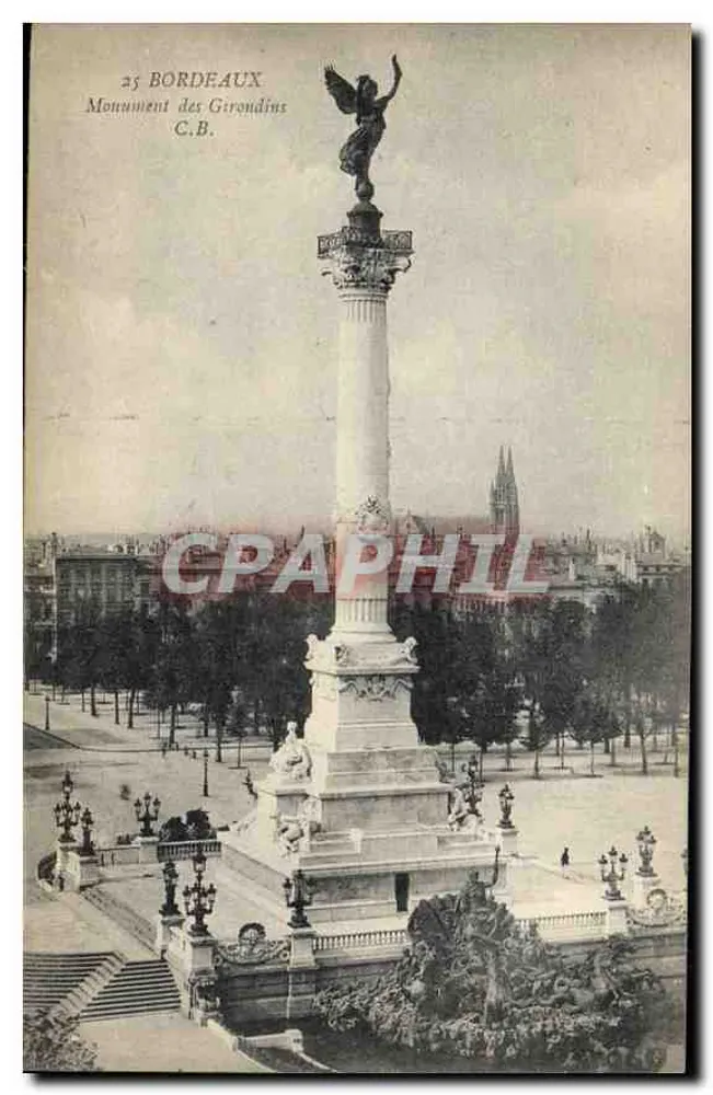 Bordeaux — Monument dos Girondins — C.B. - Frente