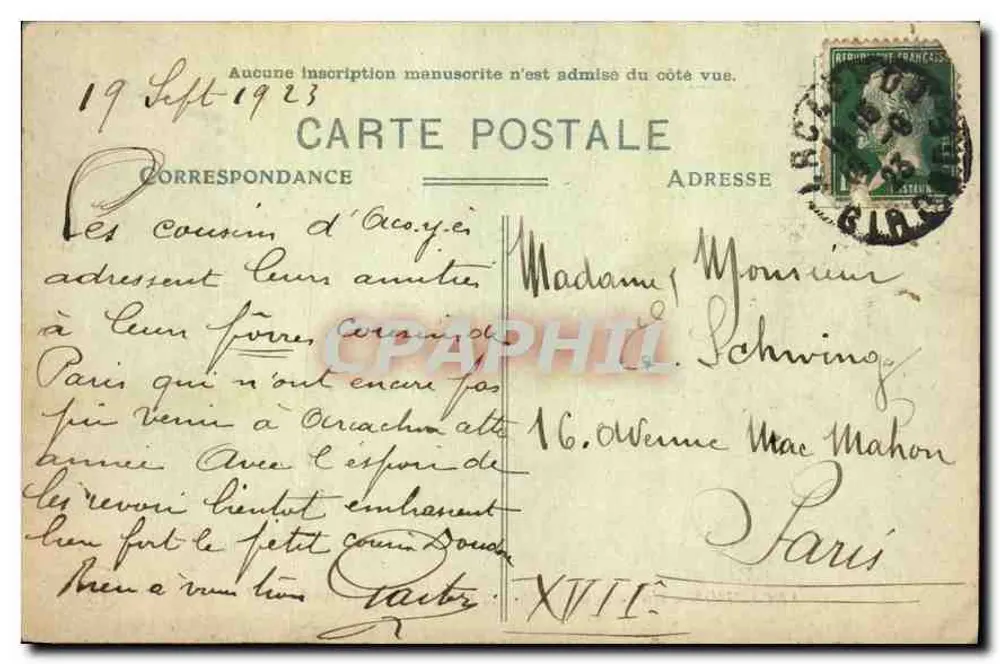 Arcachon - Ein Stück der Strand, Aufnahme vom Grand Hotel — Verlag R.P. n°10 - Rückseite
