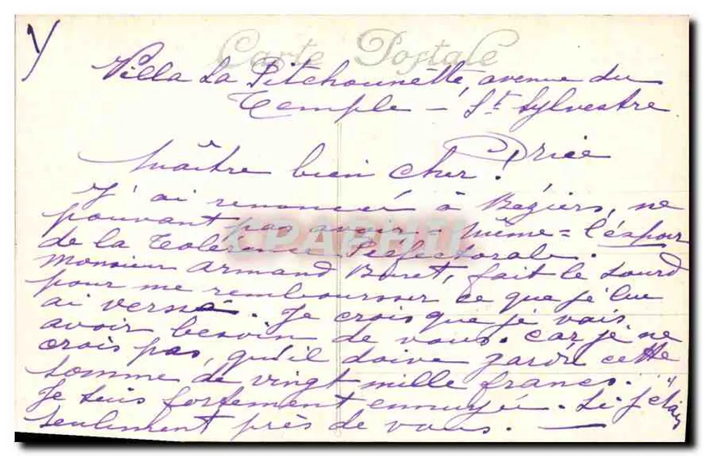 NICE — A Dique-Promenade — Editor anônimo, n° 521 - Verso