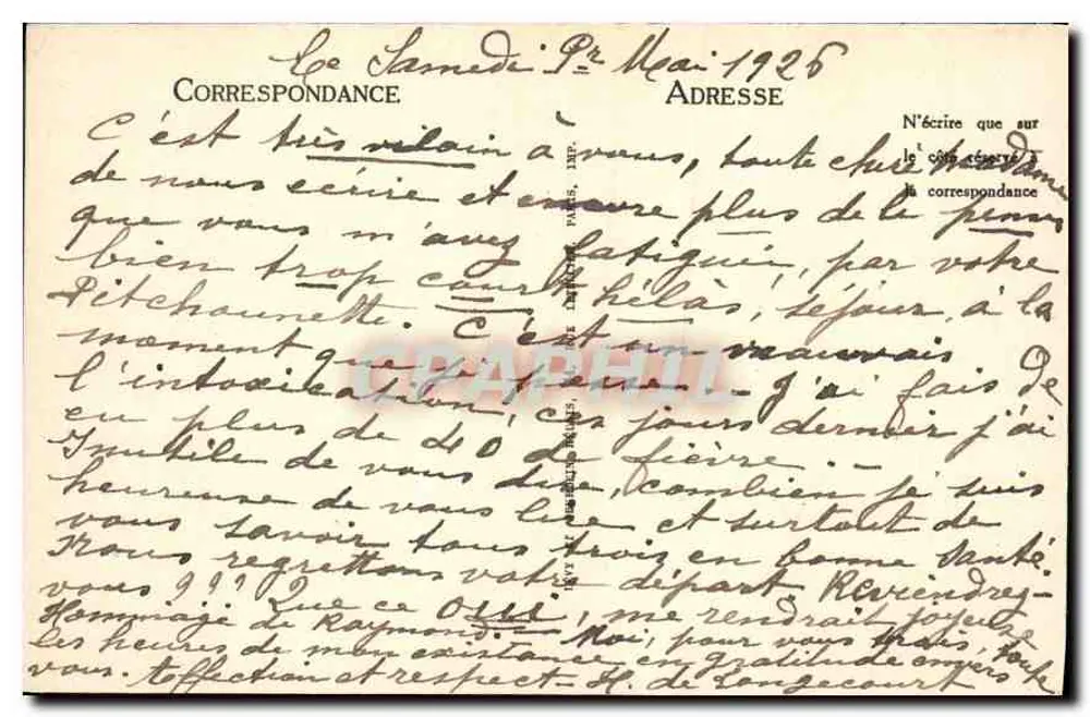 Nice — Praça Masséna e o Casino — LL, n° 115 - Verso