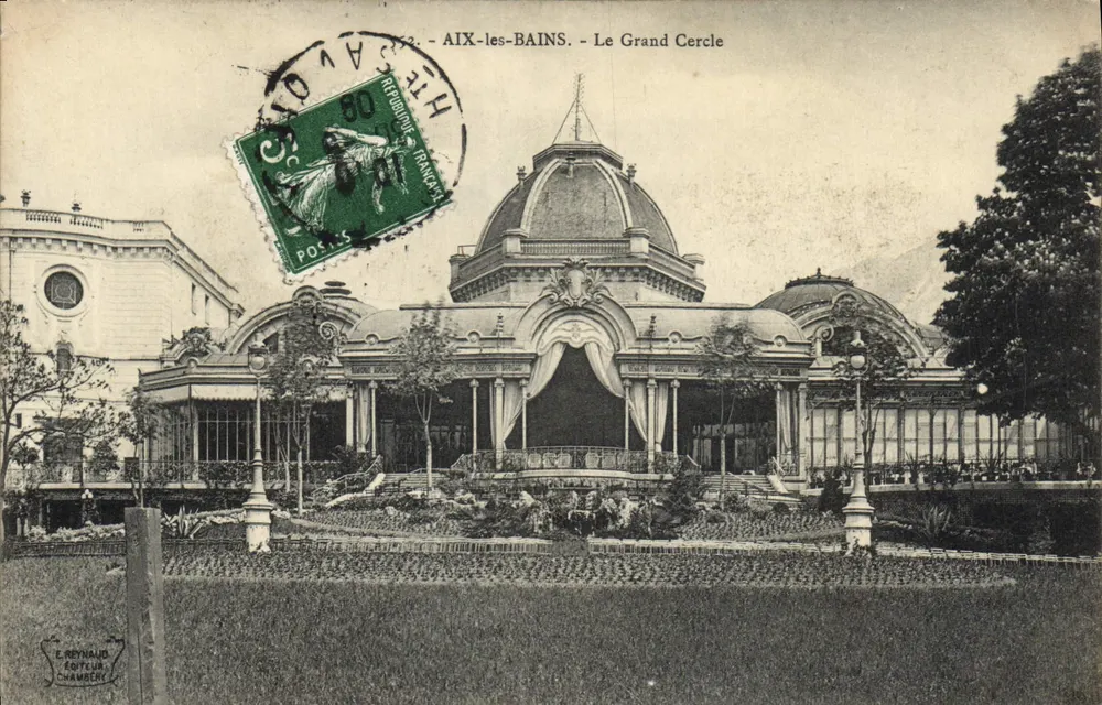 AIX-les-BAINS - O Grande Círculo — editor L. Reynaud & Cie, Chambéry - Frente