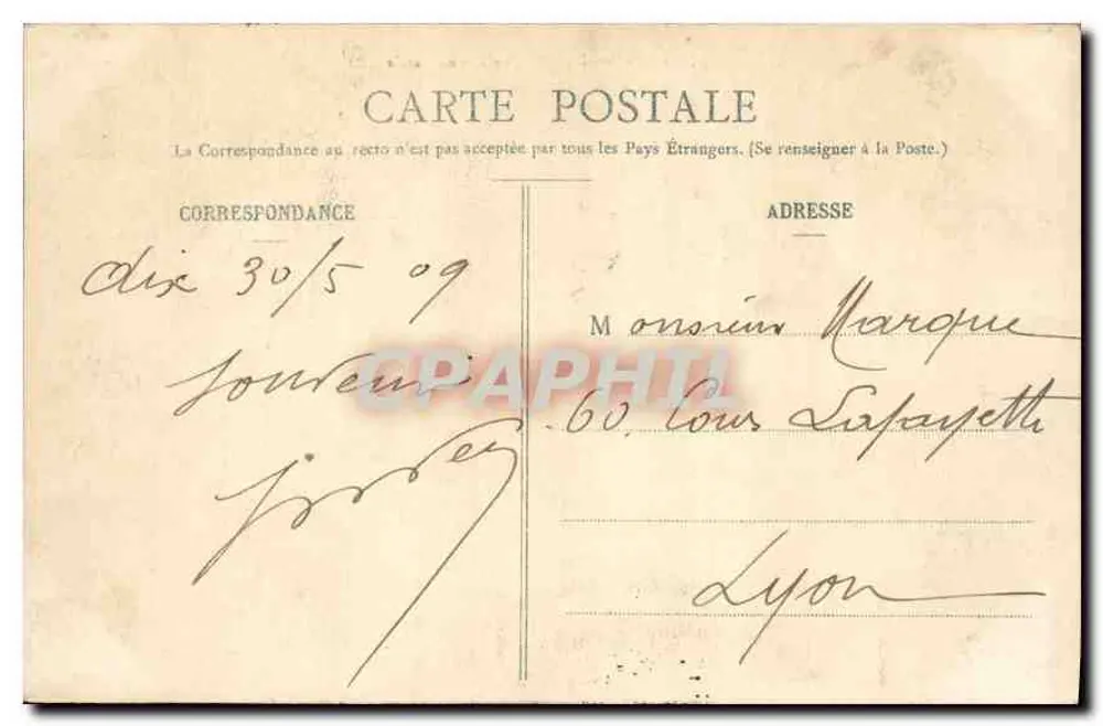 AIX-les-BAINS - O Grande Círculo — editor L. Reynaud & Cie, Chambéry - Verso