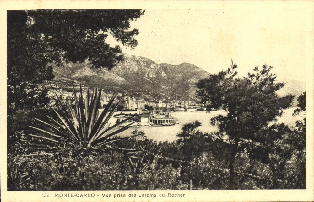 Monte-Carlo — Ansicht vom Jardin du Rocher — Edition Madame Gouga - Vorderseite