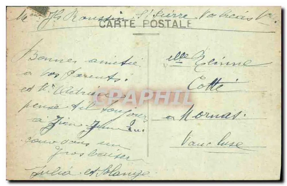 Valréas — Rathaus (Hôtel de Simiane) — Errichtet zu Beginn des 18. Jahrhunderts — J. Monnier, Tabakgeschäft, Valréas - Rückseite