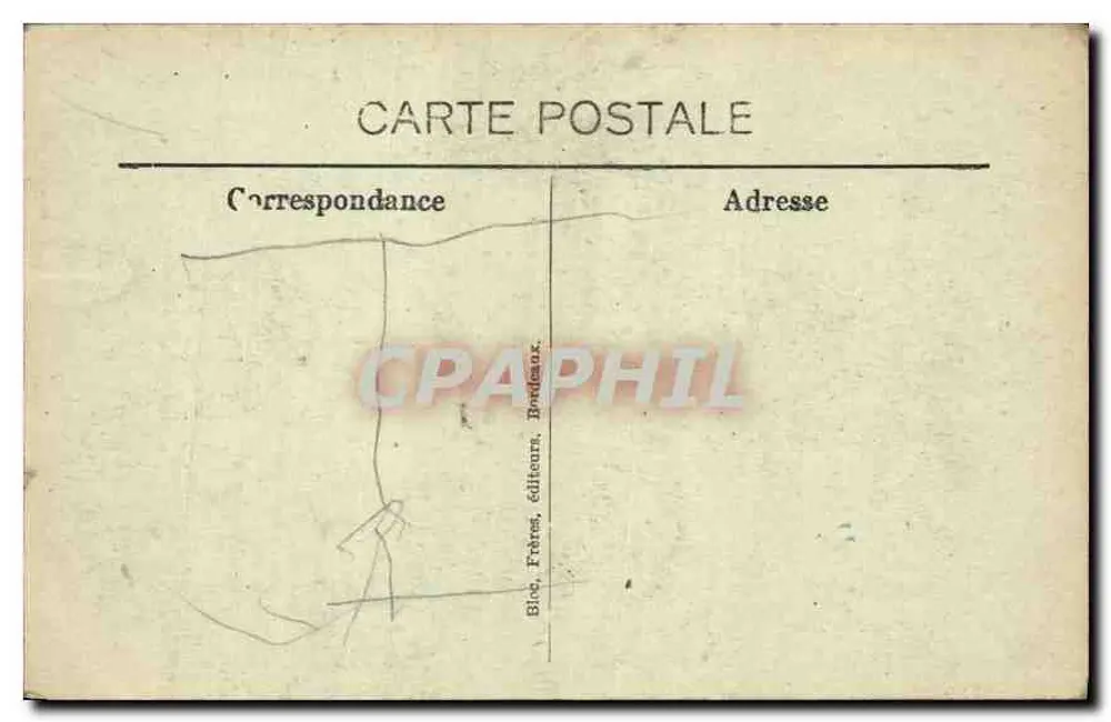 Arcachon (Côte d'Argent) — Ansicht des Seebades bei Sturm — BR - 2640 - Rückseite