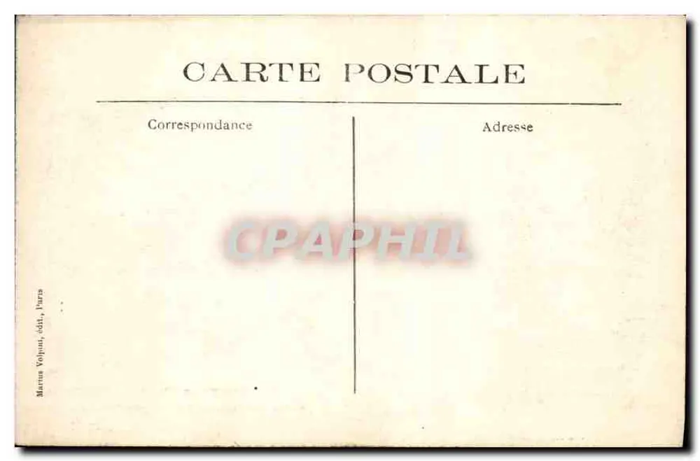 Musikzimmer der Kaiserin Joséphine — Schloss La Malmaison — Verleger Marino Volponi, Paris, Nr. 3023 - Rückseite