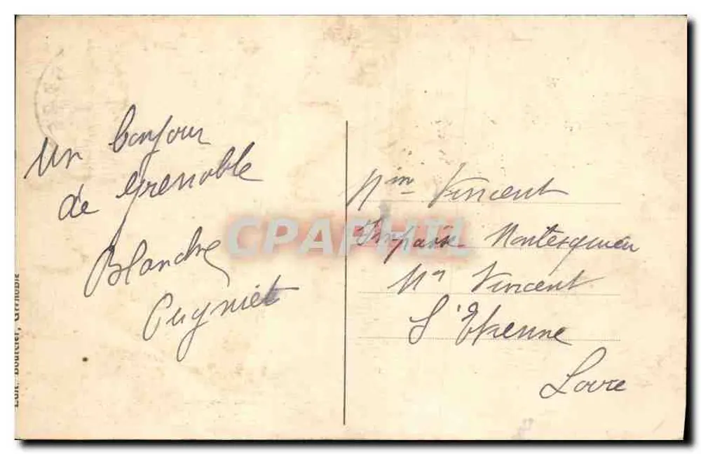 As Três Donzelas e o Massif da Chartreuse — Ao redor de Grenoble — Editor: L. Doutrel, Grenoble - Verso