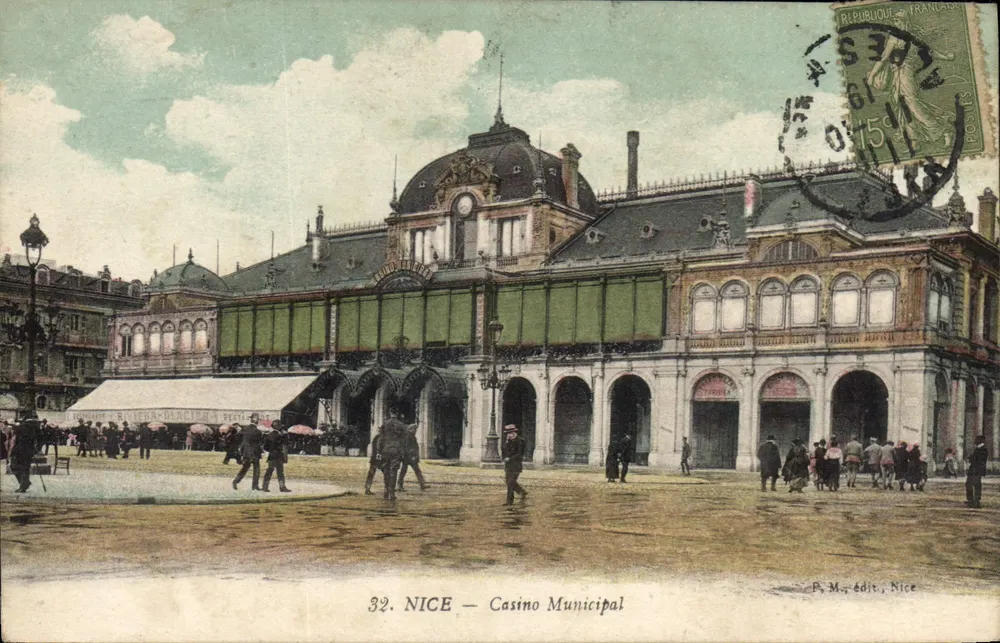 Nice — Casino Municipal — P. M. édit. Nice, n°32 - Frente
