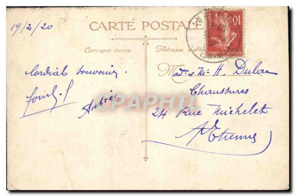 Cannes. Das Casino und das Denkmal von Edward VII — Verlag V.C. - Rückseite