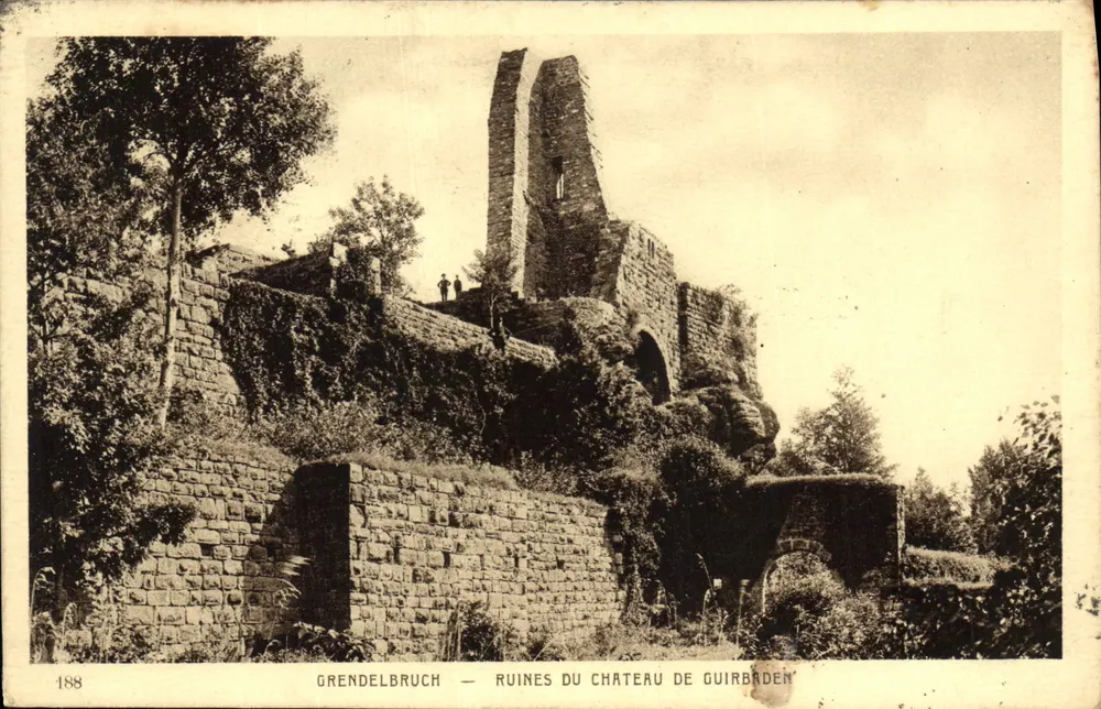 Grendelbruch — Ruínas do castelo de Guirbaden — Editora: Estelle Lemoigne, n° 188 - Frente