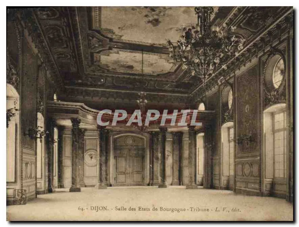 Dijon - Salle des États de Bourgogne - Tribune - L. V., édit. - Vorderseite