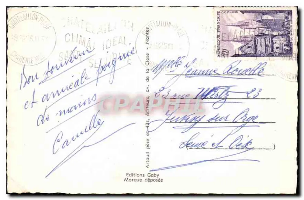 La Rochelle (Ch.-Marit.) — Panorama des Hafens — Editions Gaby - Rückseite