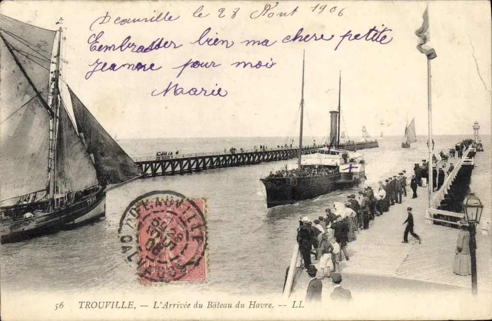 TROUVILLE — Ankunft des Bootes aus Havre — LL — Nr. 56 - Vorderseite