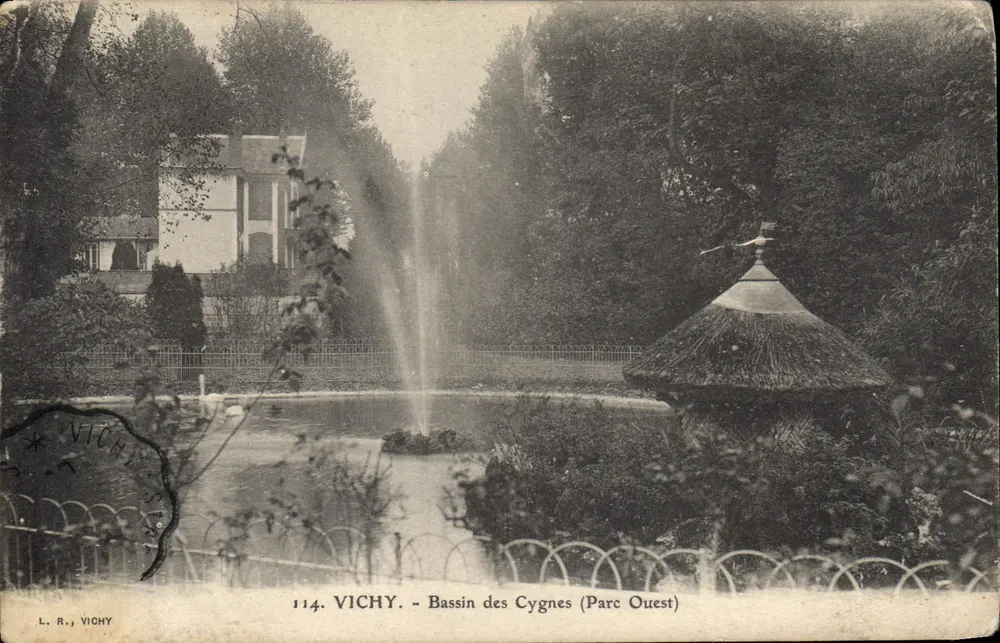 Vichy — Schwannenteich (Westpark) — L. R. J. Vichy, Nr. 114 - Vorderseite
