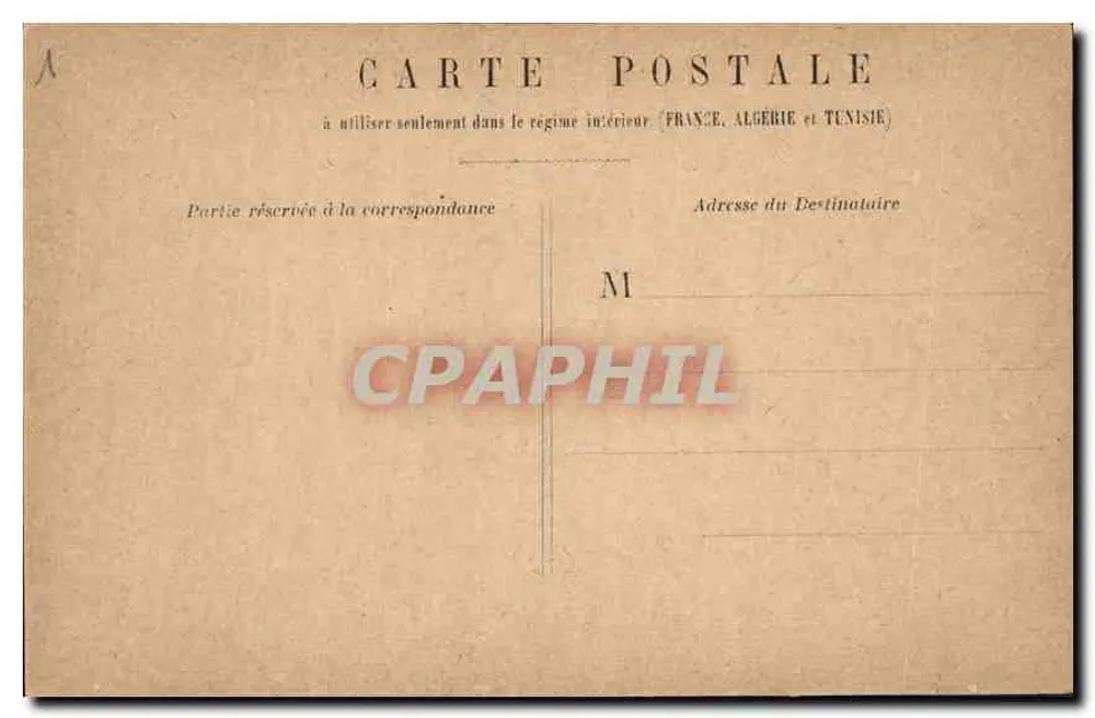 París - Iglesia de San Vicente de Paúl — vista de la fachada neoclásica con caballos y carruajes — editor Donnet, número de serie no visible - Reverso