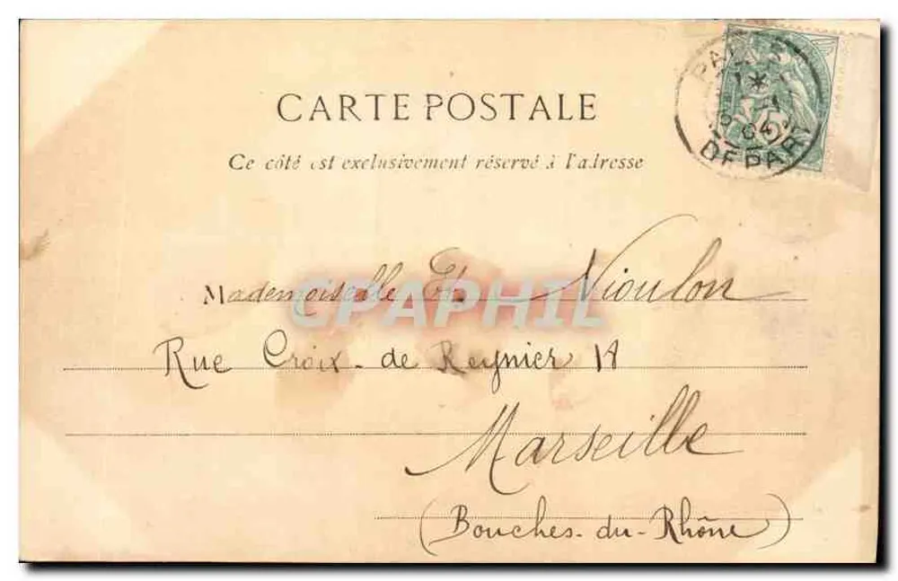 Paris - O Parque Monceau - O Portal — C. M. n°54 - Verso