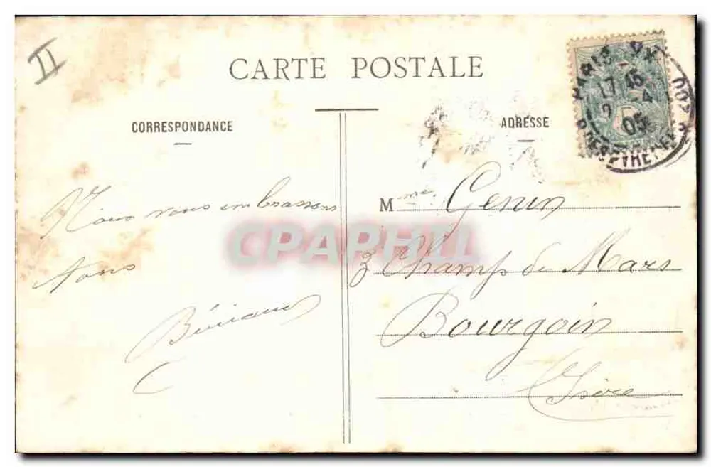 Paris - Buttes Chaumont - Die Aufstieg zum Belvédère — unbekannter Verlag, Seriennummer 337 - Rückseite