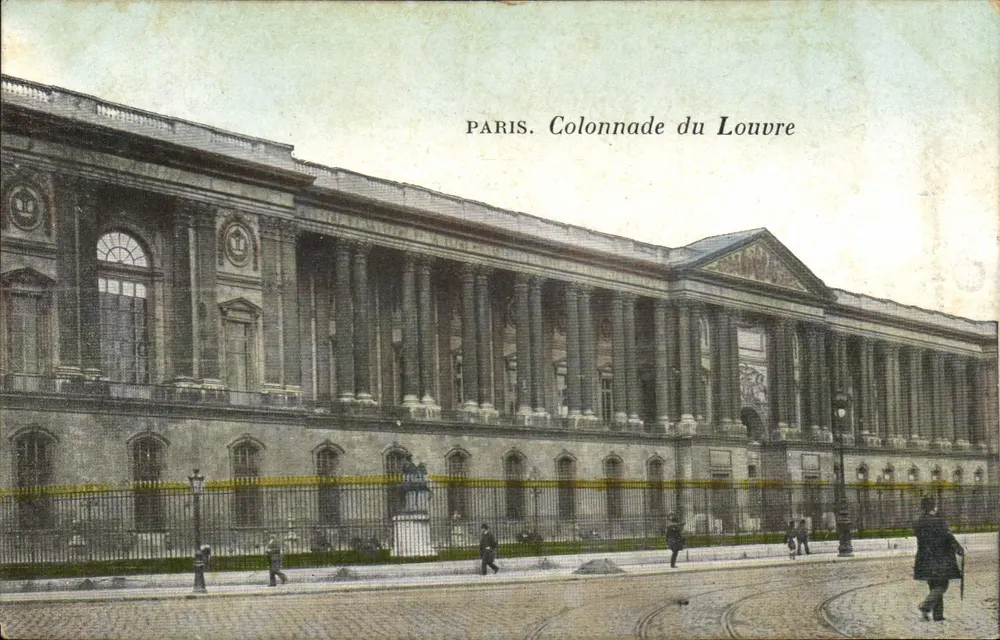 Paris. Colunata do Louvre — vista arquitetônica — editor não identificado - Frente
