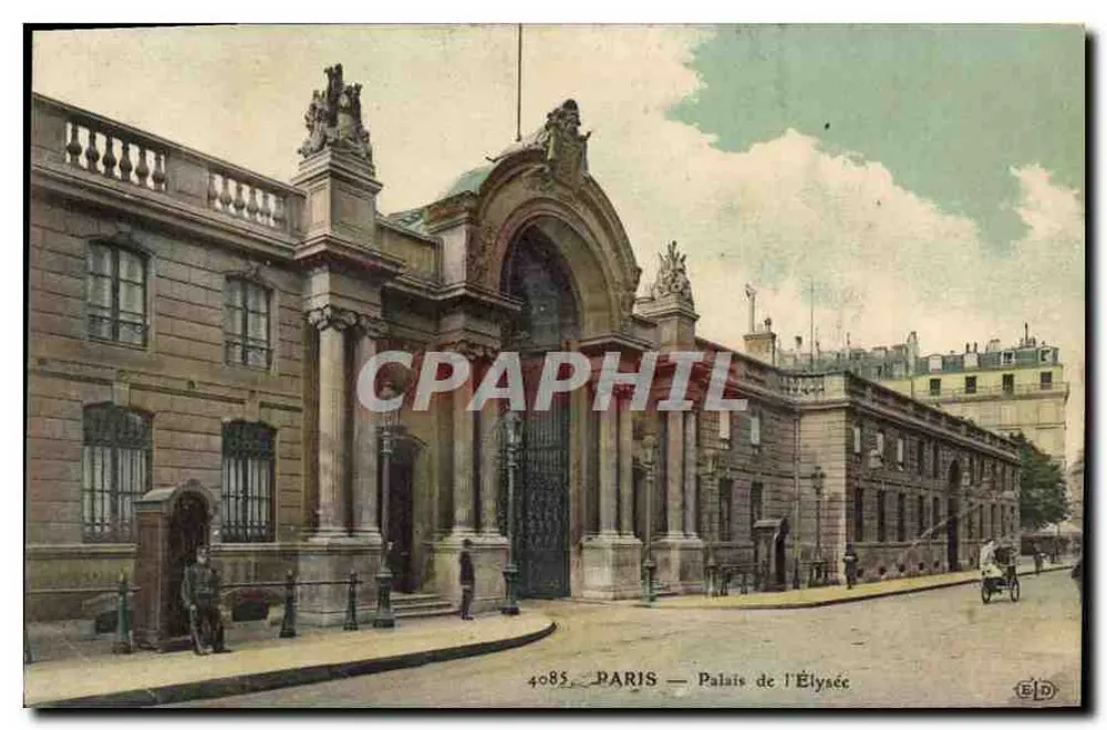Paris — Palácio do Élysée — Editor E.D. n° 4085 - Frente