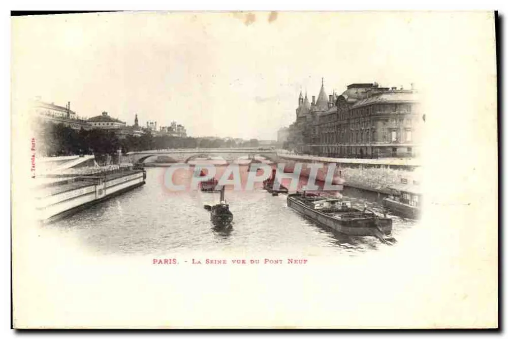 Paris - Die Seine von der Pont Neuf aus gesehen — L. TERRA, Paris - Vorderseite