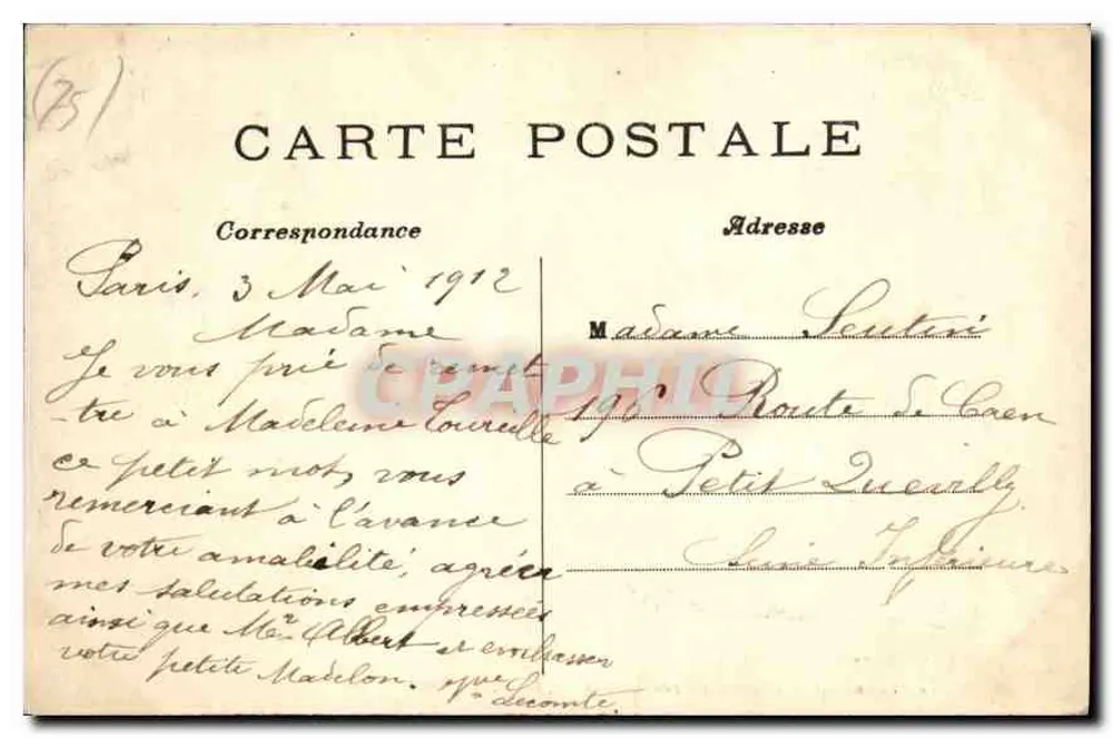 Paris — Bois de Boulogne — Le Restaurant Paillard au Pré-Cutelan — C. M. G. - Rückseite