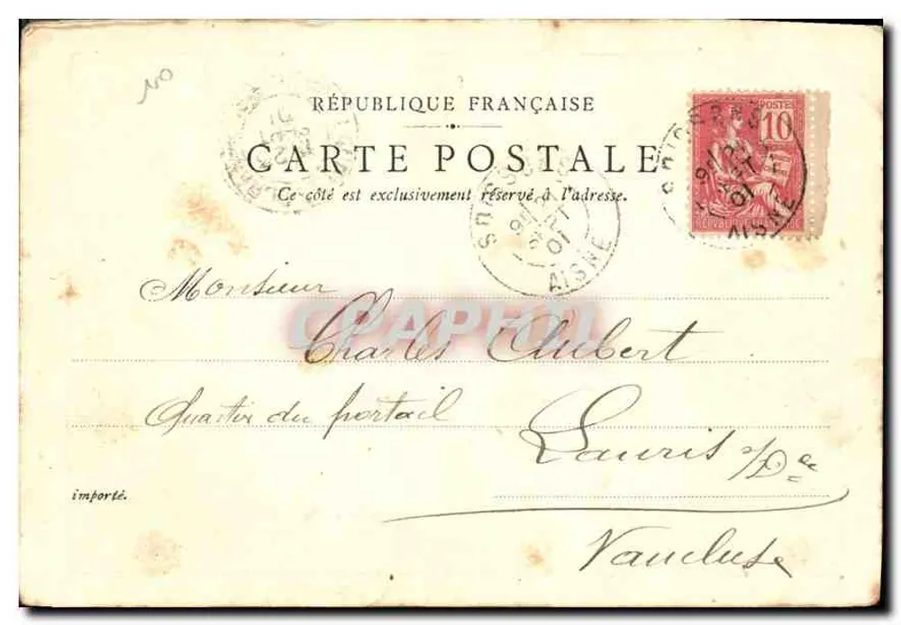 Place de la République — Monument de la République — Éditeur J. W. II. à B. Caprice No. 438 - Verso
