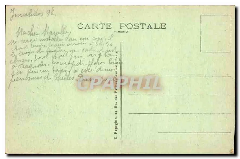Paris — O Museu de Cluny — A.P. (n° 234) - Verso