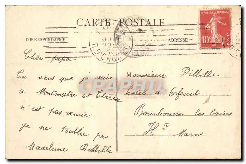 Paris - Basilika des Heiligen Herzens von Montmartre — Ansicht des fertiggestellten Denkmals — J. H. - Rückseite