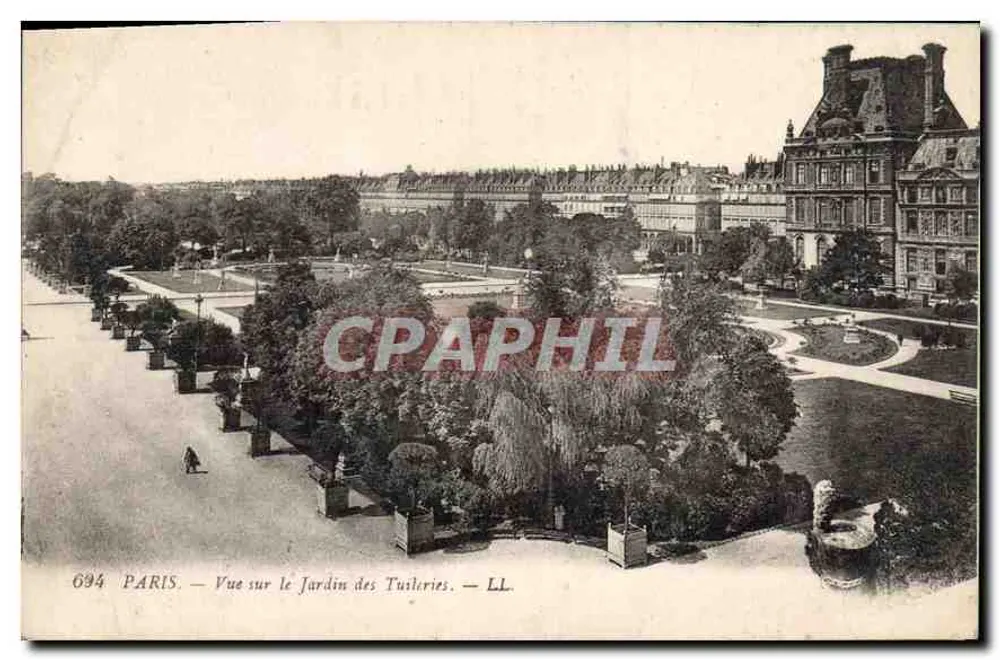 Paris — Blick auf den Tuileries-Garten — LL, n° 694 - Vorderseite