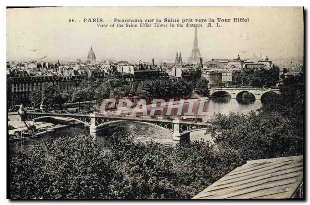 Paris — Panorama sobre a Sena capturado perto da Torre Eiffel — A. L. - Frente