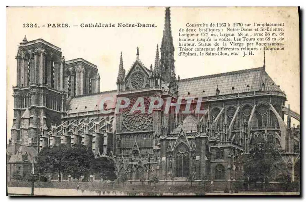 Paris — Catedral Notre-Dame — L. Boisson, editor, 50, rue du Temple - Paris - Frente