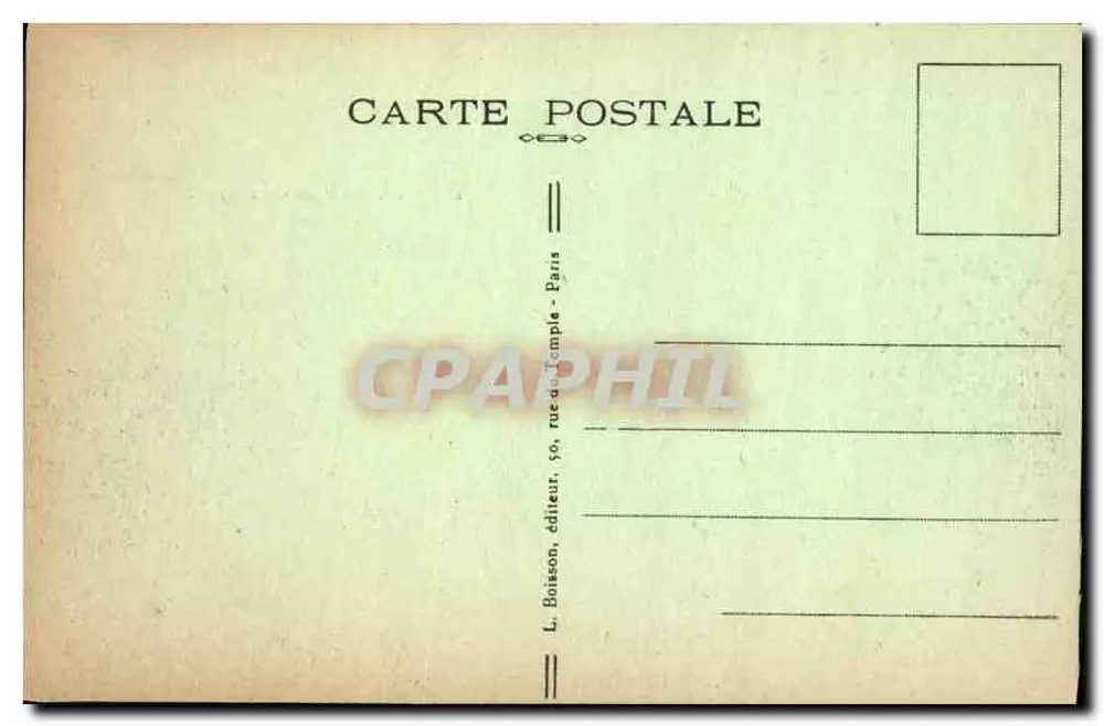 Paris — Catedral Notre-Dame — L. Boisson, editor, 50, rue du Temple - Paris - Verso