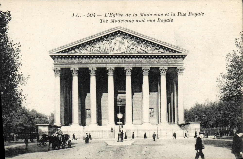 Kirche der Madeleine und die Rue Royale — J.C. - 504 - Vorderseite