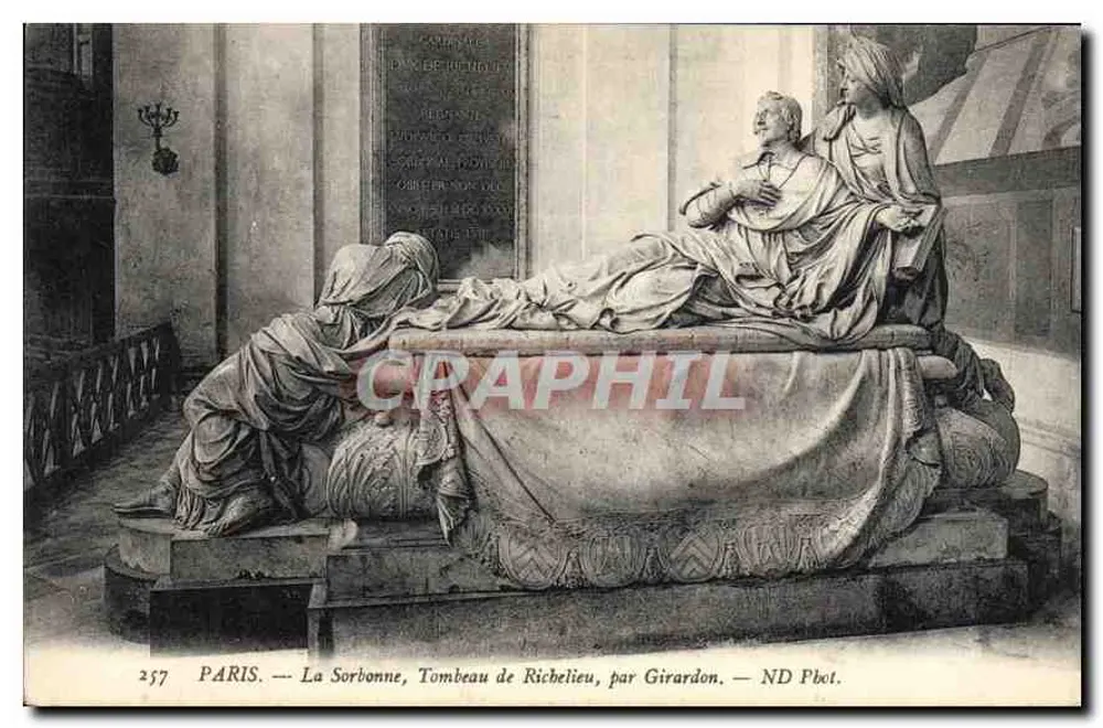 Paris — Die Sorbonne, Grabmal von Richelieu, von Girardon — ND Pbot. - Vorderseite