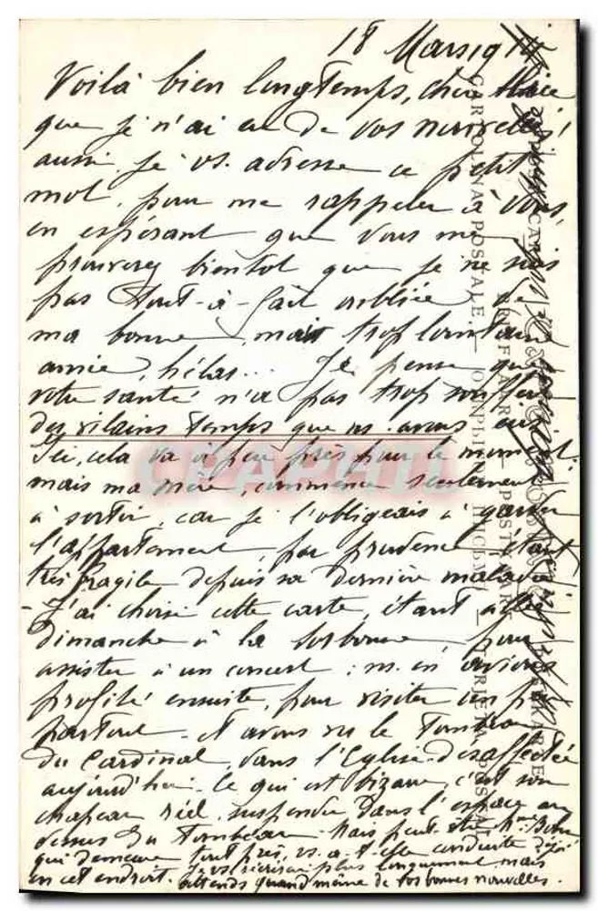 Paris — Die Sorbonne, Grabmal von Richelieu, von Girardon — ND Pbot. - Rückseite